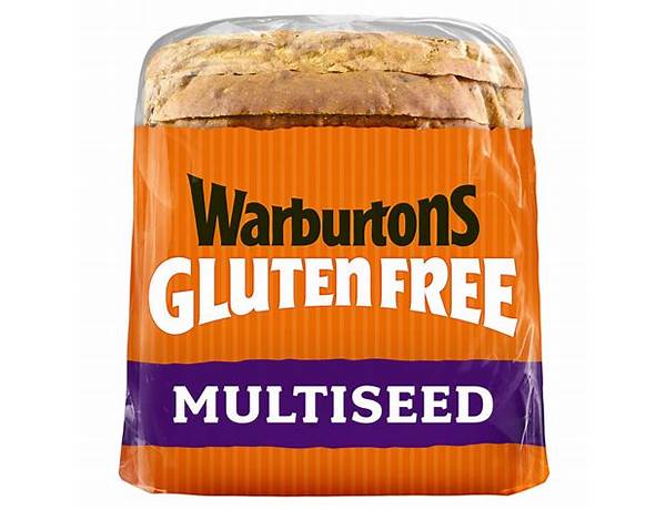 Warburtons multiseed loaf gluten free 300g nutrition facts